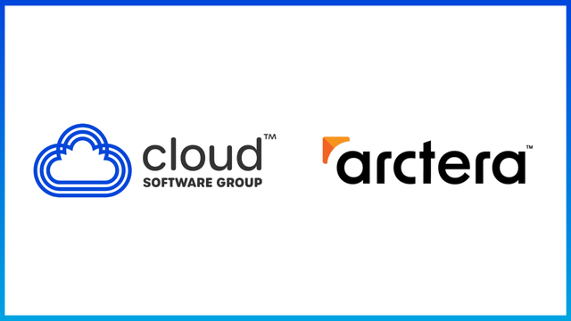 cloud software group logo and arctera logo