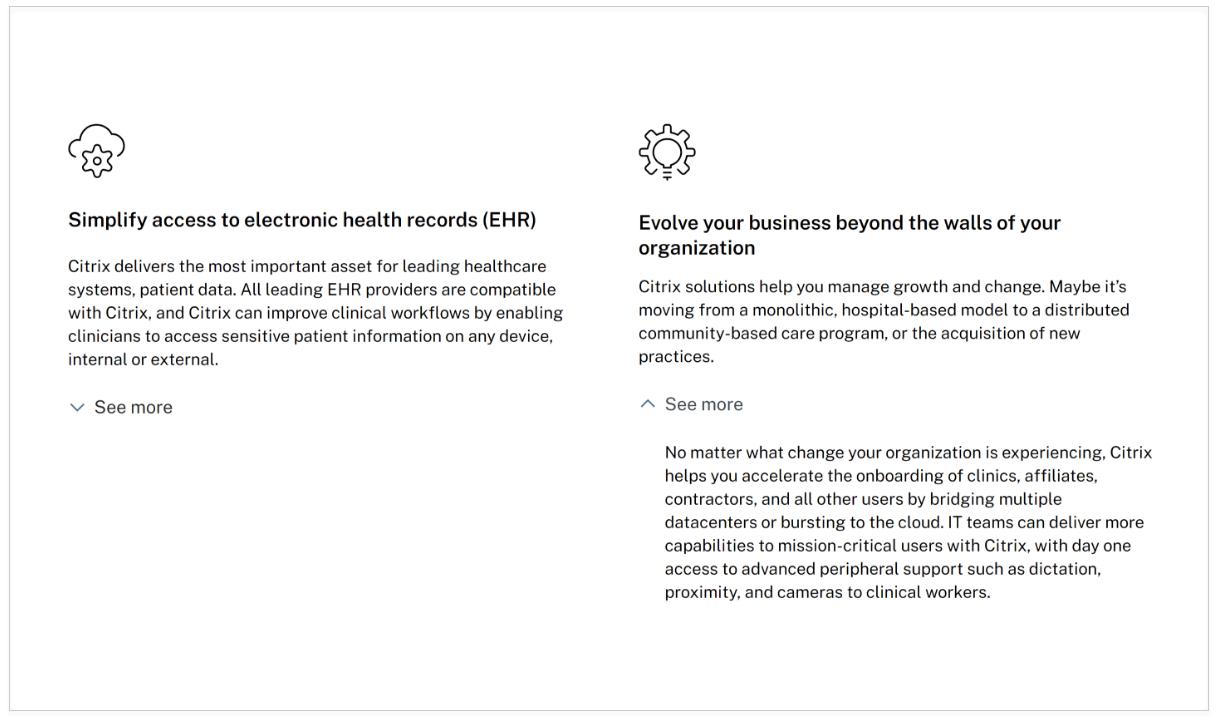 Accordions-mini screenshot example