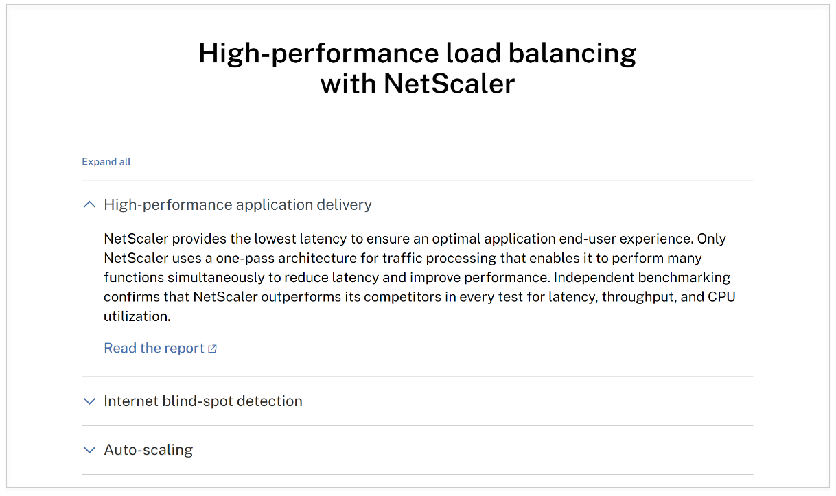 Accordions screenshot example