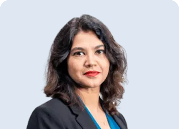 Portrait of Gayatri Kunjithaya, Senior Vice President and Chief Human Resources Officer.